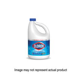 Clorox 32260 Regular Bleach, 43 oz, Liquid, Bleach, Pack of 6 