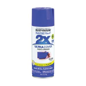 Rust-Oleum Painter's Touch 2X Ultra Cover 334033 Spray Paint, Gloss, Grape, 12 oz, Aerosol Can