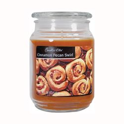 CANDLE-LITE 3297549 Jar Candle, Cinnamon Pecan Swirl Fragrance, Caramel Brown Candle, 70 to 110 hr Burning, Pack of 4 