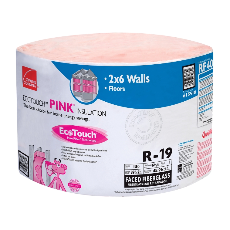 Insulation R-19 15 in. W Roll 48.96 sq. ft. Energy Star Compliant (RF40 ...