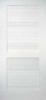 24 in. x 80 in. Primed Louvered 2 Panel Door 