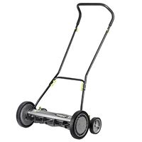 Earthwise 2001-20EW Reel Mower with Trailing Wheels, 20 in W Cutting, 5-Blade, Alloy Steel Blade, Bed Knife Blade