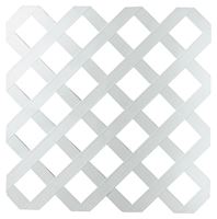 UPF 79897 Tradition Diamond Lattice, 8 ft L, 4 ft H, 2-3/4 in Mesh, Plastic, White