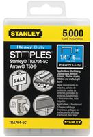 Stanley TRA704-5C Staple, 27/64 in W Crown, 5/16 in L Leg, Galvanized, 24 ga, 5000/PK