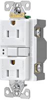 Eaton Wiring Devices SGF15W-3 GFCI Duplex Receptacle, 2 -Pole, 15 A, 125 V, Back, Side Wiring, NEMA: 5-15R, White