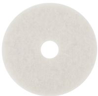 3M 08484 Polish Pad, 20 in Dia, Polyester, White, Pack of 5