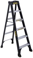 DeWALT by Louisville DXL3010-06 Step Ladder, 124 in Max Reach H, 5-Step, 300 lb, Type IA Duty Rating, 3 in D Step