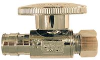 Apollo EPXVS1238C Straight Stop Valve, 1/2 x 3/8 in Connection, PEX x Compression, 200 psi Pressure, Brass Body