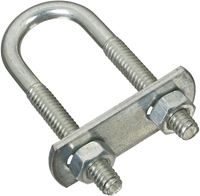 National Hardware N222-075 U-Bolt, 1/4-20 Thread, 2-1/4 in L Thread, Steel, Zinc, Pack of 5