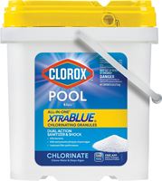 Clorox POOL & Spa All-in-One XtraBlue 24206CLX Chlorinating Granules, 6 lb, Solid, Slight Chlorine, White, Pack of 4