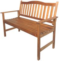 Seasonal Trends IP104-175 Park Bench, 1245 mm W, 610 mm D, 910 mm H, 450 lb Seating, Mahogany Seat, Mahogany Frame