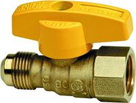 BrassCraft TBV6F-8 Gas Ball Valve, 3/8 x 1/2 in Connection, Flared x FIP, 5 psi Pressure, Brass Body