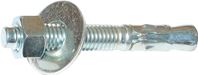 Midwest Fastener 04128 Concrete Wedge Anchor, 1/2 in Dia, 3-3/4 in L, Zinc, Zinc