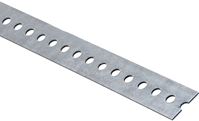 National Hardware N180-141 Slotted Flat Stock, 1-3/8 in W, 72 in L, 0.074 in Thick, Steel, Galvanized, G60 Grade