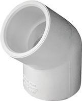 IPEX 435482 Pipe Elbow, 3/4 in, Socket, 45 deg Angle, PVC, SCH 40 Schedule