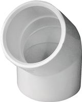 IPEX 435484 Pipe Elbow, 1-1/4 in, Socket, 45 deg Angle, PVC, White, SCH 40 Schedule, 150 psi Pressure