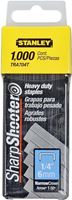 Stanley TRA704T Staple, 27/64 in W Crown, 1/4 in L Leg, Galvanized, 24 ga