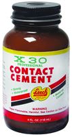 Leech Adhesives X-30 X30-74 Contact Cement, Clear, 4 oz Bottle