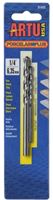 ARTU 01435 Drill Bit, 1/4 in Dia, 4-1/8 in OAL, Flat Flute, 2-Flute, 1/4 in Dia Shank, Straight Shank