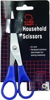 Chef Craft 20998 Household Scissor, 5-1/2 in OAL, Stainless Steel Blade, Contour-Grip Handle, Blue Handle