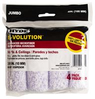 Hyde 47311 Jumbo Mini Roller Cover, 3/8 in Thick Nap, 4 in L, 4/PK