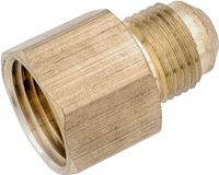 Anderson Metals 754046-0608 Tube Coupling, 3/8 x 1/2 in, Flare x FNPT, Brass, Pack of 5