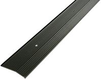 M-D 43860 Carpet Trim, 72 in L, 2 in W, Fluted Surface, Aluminum, Pewter