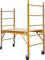 ProSource YH-SD601 Portable Scaffold, 29 in W Rail, 1-1/2 in D Rail, 69 in H Rail, 29 to 71-1/4 in H Adjustment, 1-Deck