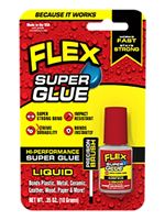 Flex Seal SGLIQ10BT Super Glue, Liquid, Clear, 10 g Bottle, Pack of 8