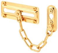 Defender Security U-9905 Chain Door Guard, Steel, Brass