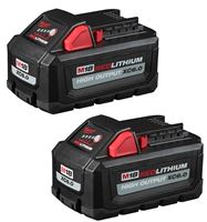 Milwaukee M18 REDLITHIUM 48-11-1862 Battery Pack, 18 V Battery, 6 Ah, Includes: (2) Batteries