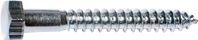 Midwest Fastener 01321 Lag Screw, 3/8 in Thread, 5 in OAL, Zinc