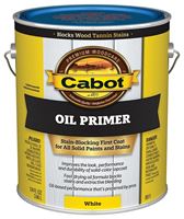 Cabot Problem-Solver 140.0008511.007 Exterior Primer, Flat, White, 1 gal, Pack of 4