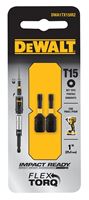 DeWALT DWA1TX15IR2 Screwdriver Bit, T15 Drive, Torx Drive, 1/4 in Shank, 1 in L