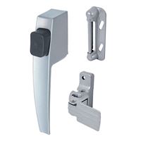 Prime-Line K 5006 Pushbutton Latch, Aluminum, 5/8 to 1-1/4 in Thick Door