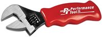 Wilmar W9108 Stubby Adjustable Wrench, 6 in OAL, 1 in Jaw, Contour Grip Handle