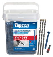 Buildex Tapcon 28560 Concrete Screw Anchor, 3/16 in Dia, 2-1/4 in L, Steel, Climaseal, 225/PK