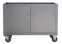 Bull 55500 Cart Bottom, 30-3/8 in OAL, 23 in OAW, 27-1/4 in OAH, Stainless Steel, Heavy-Duty Caster