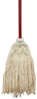 Chickasaw 11110L Wet Mop with Hanger, 10 oz Headband, 60 in L, Cotton Mop Head, White Mop Head, Metal Handle