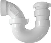 Canplas 193221A P-Trap, 1-1/4 x 1-1/2 in, Hub x Slip, PVC, White