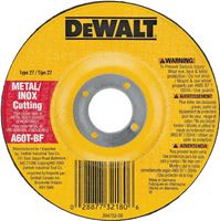 DeWALT DW8420 Cutting Wheel, 4 in Dia, 0.045 in Thick, 5/8 in Arbor, 60 Grit, Medium, Aluminum Oxide Abrasive