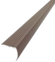 M-D 43311 Fluted Stair Edge, 36 in L, 1.22 in W, Metal, Spice