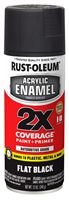 Rust-Oleum 271918 Automotive Spray Paint, Flat, Black, 12 oz, Can