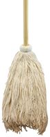 Chickasaw 00507 Wet Mop with Hanger, 20 oz Headband, 54 in L, Cotton Mop Head, White Mop Head, Metal Handle