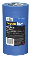 ScotchBlue 2090-24A-CP Painters Tape, 60 yd L, 1 in W, Crepe Paper Backing, Blue