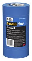 ScotchBlue 2090-36A-CP Painters Tape, 60 yd L, 1-1/2 in W, Crepe Paper Backing, Blue