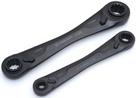 Crescent CX6DBM2 Combination Wrench, Metric, 8-1/4 in L, 12-Point, Black Oxide, Straight Handle