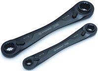 Crescent CX6DBS2 Wrench Set, 2-Piece, Black, Specifications: SAE Measurement