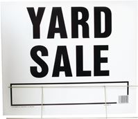 Hy-Ko LYS-5 Lawn Sign, YARD SALE, Black Legend, Plastic, 24 in W x 19 in H Dimensions, Pack of 5