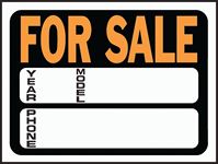 Hy-Ko Hy-Glo Series 3031 Identification Sign, For Sale, Fluorescent Orange Legend, Plastic, Pack of 10